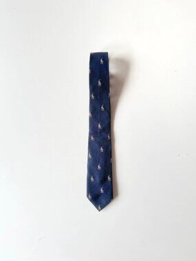 Boys' POLO RALPH LAUREN Navy Polo Pony 100% Silk Twill Tie